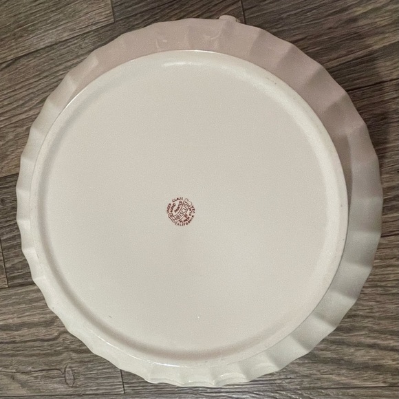 Large Vernon Kilns MCM Hibiscus Round Serving Platter 15” And Soup Tureen 14.5” - Picture 7 of 14